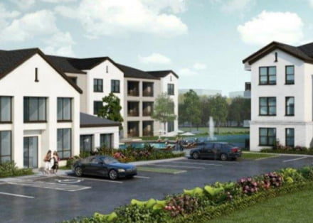 Exterior apartment buildings rendering