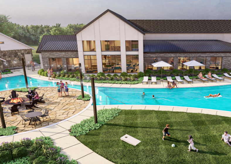 rendering of exterior pool area