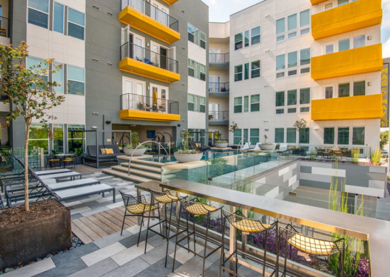 Exterior pool area