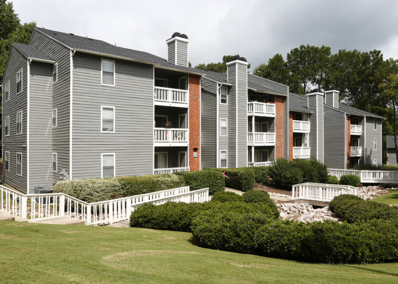 Apartment building exterior facade