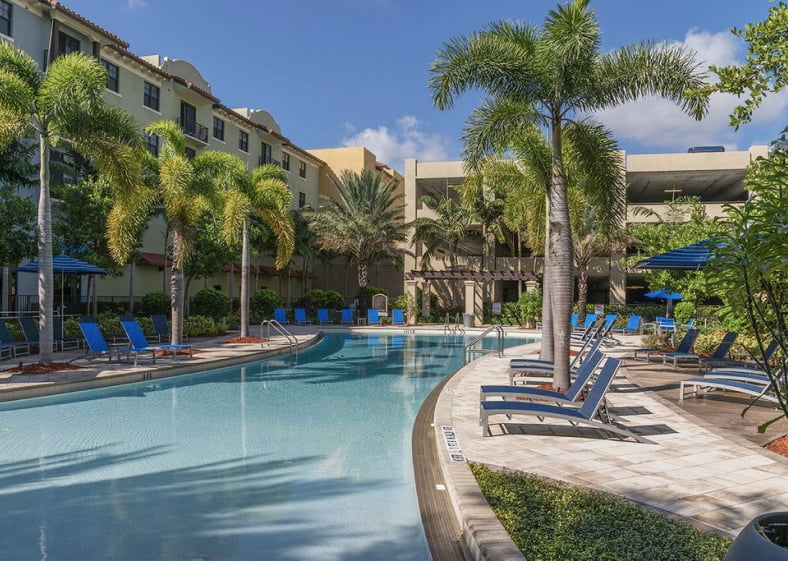 Exterior pool area