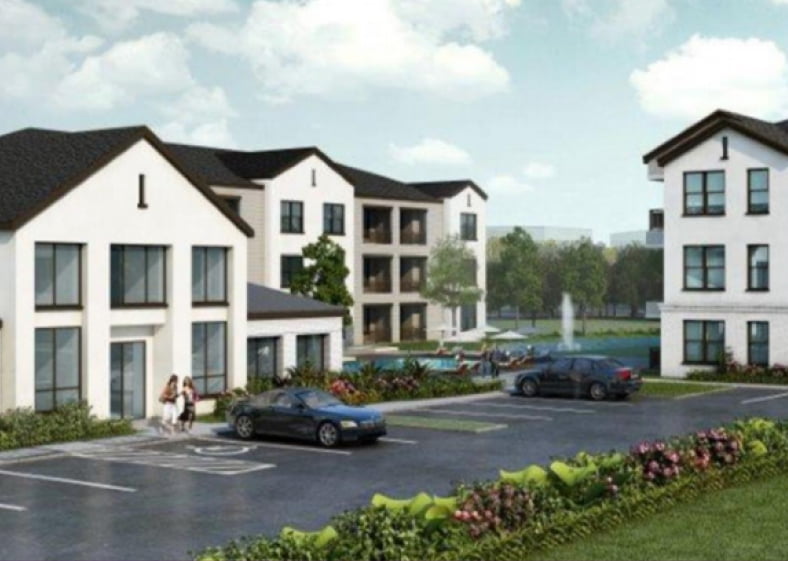 Exterior apartment buildings rendering