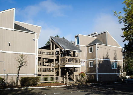 Apartment building exterior facade