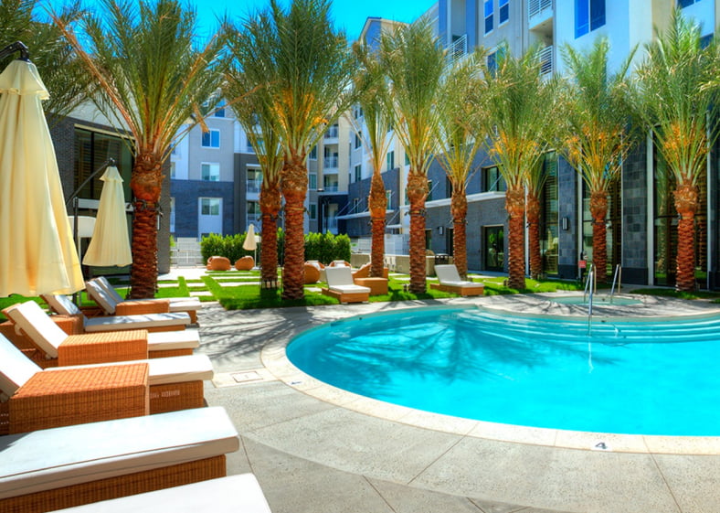 Pool area at Eton Warner