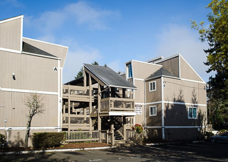Apartment building exterior facade